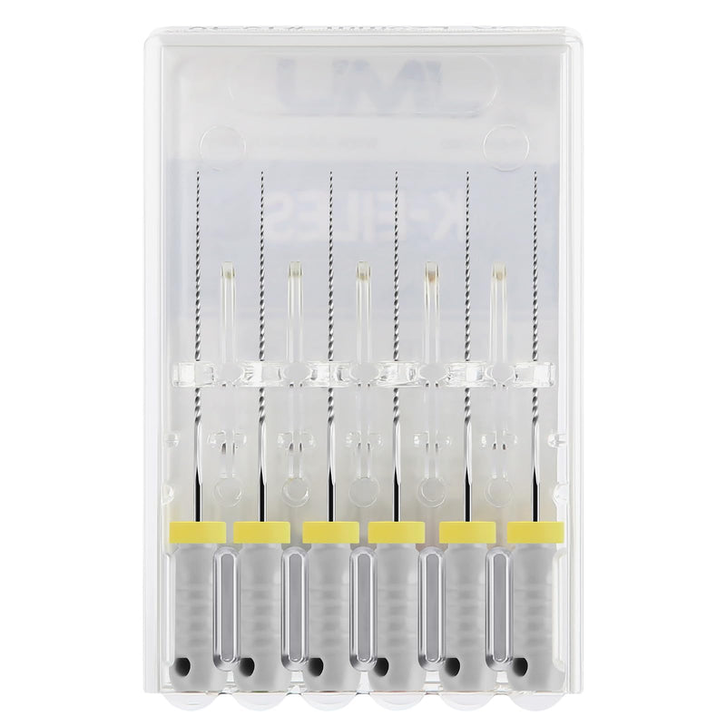 JMU Endodontic Root Canal K Files, Stainless Steel Hand Use K-Files 25mm, 6pcs/Box (1, #15 (25mm)) #15 (25mm) 1