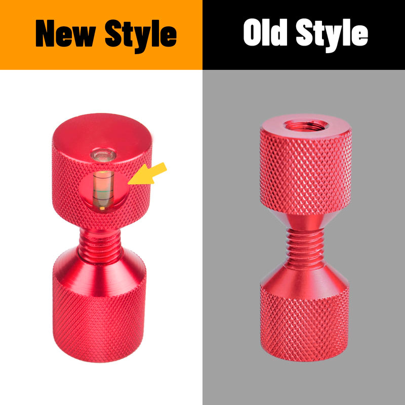 1-1/8" Two Hole Pins Built-in Level 6061 Aluminum 2 Hole Flange Alignment Pin with Anodized Oxide Red Finish 4Pcs 4