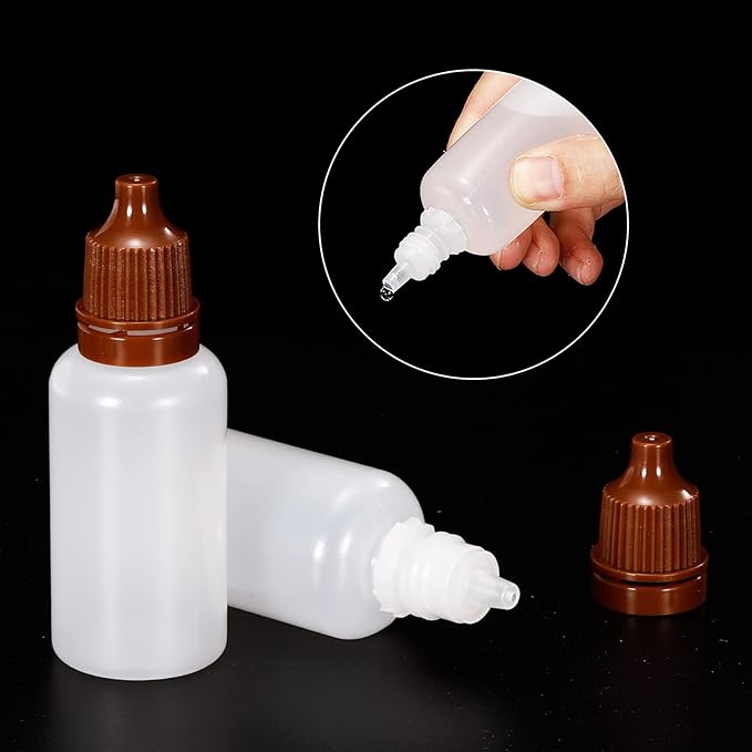 PATIKIL 50pcs 20ml Liquid Dropper Bottles PE Squeezable Drop Dropper Container with PP Cap for Home Travel Coffee - NewNest Australia