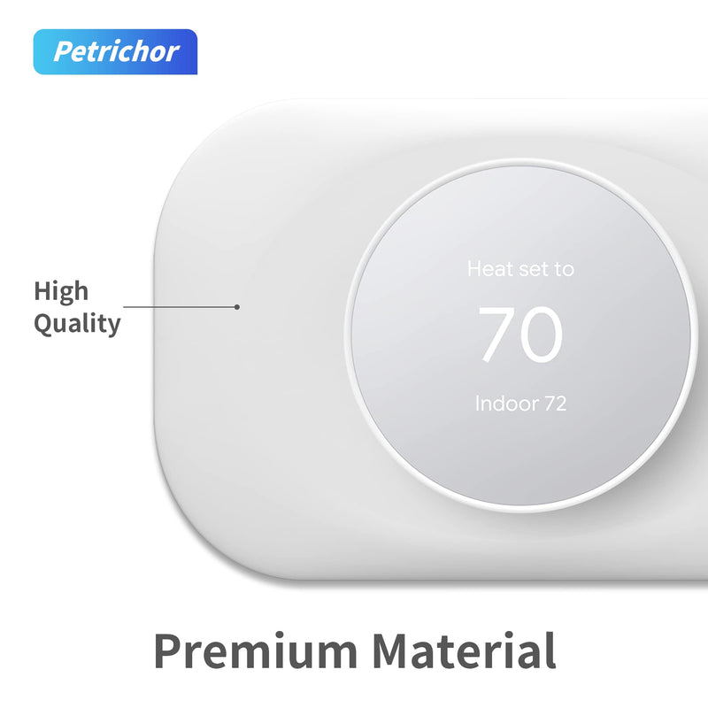 Compatible with Google Nest Thermostat 2020 Wall Plate Cover - Petrichor Nest Thermostat Trim Kit, Made for Google Nest Thermostat 2020, Cover Imperfections Easy to Install - Snow White