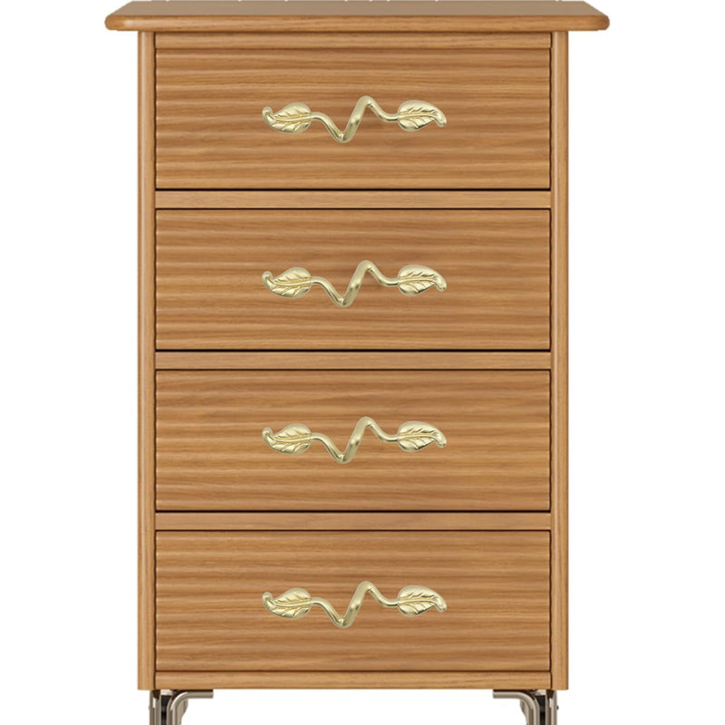 6pcs Leaf Shape Drawer Pull Handle 3" Hole to Hole Gold Twig Branch Cabinet Pulls 4.72" Length Zinc Alloy Dresser Handles Knobs for Closet Furniture Wardrobe Cupboard, with Screws (Gold)