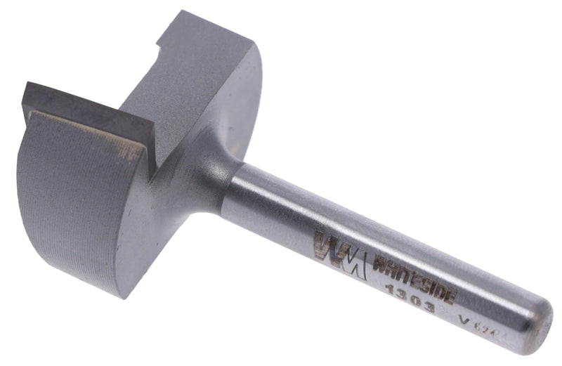 Whiteside 1303 Mortising Straight Router Bit: 1-1/4 Inch Cutting Diameter, 1/4 Inch Shank, 1/2 Inch Cutting Length