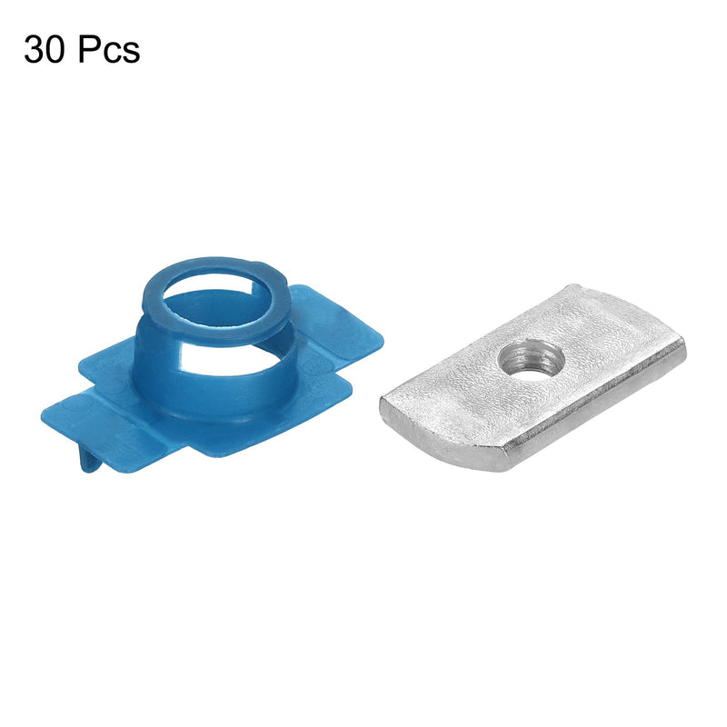 uxcell 30 Pcs Nylon Strut Cone Nut, M8x1.25mm Nylon Channel Squeeze Nut with Twist Tab for Strut Channel Support Systems Solar Panels Mounting