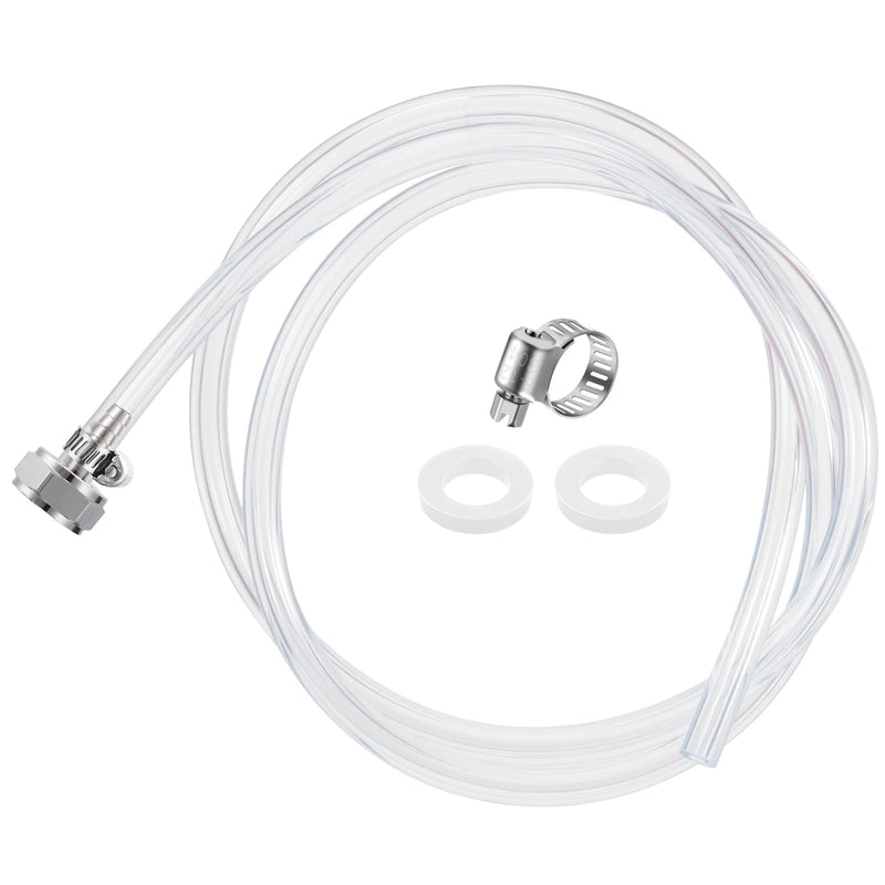 Draft Beer Line with Barb Connector, Kegerator Accessory Kit Beer tower Brewing Tubing Hose, 5 Feet Clear Vinyl Tubing Draft Beer Dispensing 3/16" ID 7/16" OD Tubing Hose for Beer Tap D Coupler