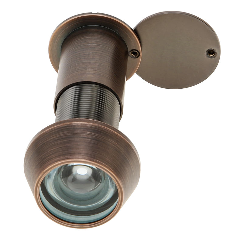 Door Viewer Peephole, Solid Brass 220-Degree Peephole for 1-3/8" to 2-23/64" Doors, Front Door Peephole with Heavy Duty Rotating Privacy Cover (Oil Rubbed Bronze) Oil Rubbed Bronze