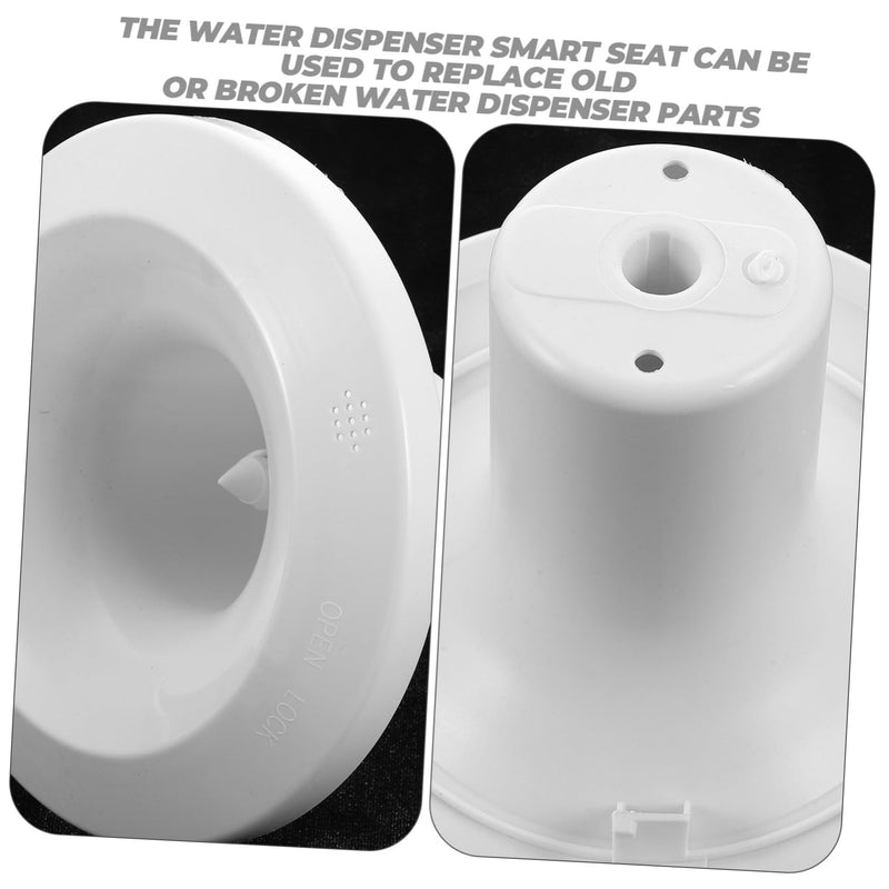 Water Dispenser Replacement Smart Seat for Bottled Water Coolers - Plastic Top Cover with Smooth Surface for Glacier Bay Dispenser White