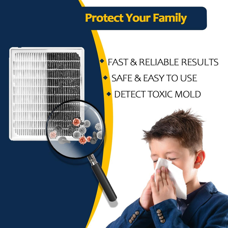 Mold Testing Kit with 5 Individual Tests - DIY Mold Test Kit for Home - Includes Detailed Mold Identification Guide - Fast and Reliable Mold Detector for Home