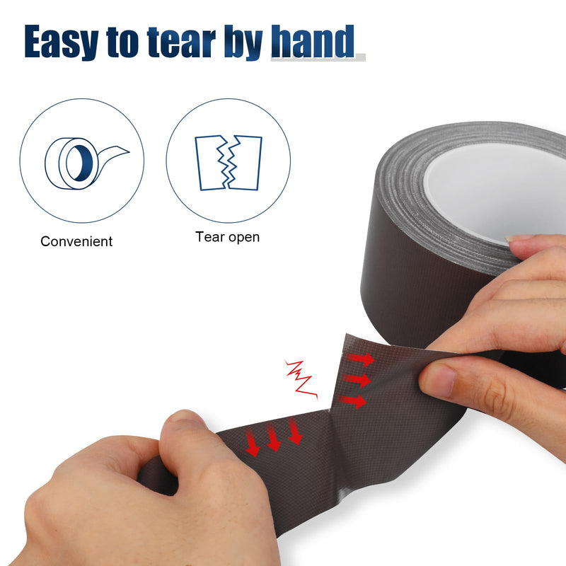 Dark Brown Duct Tape Heavy Duty, 2.36 Inch x 36 Yard Waterproof Strong Adhesive Duct Tape for Indoor Outdoor Repairs Tear by Hand, 1 Roll Dark Brown