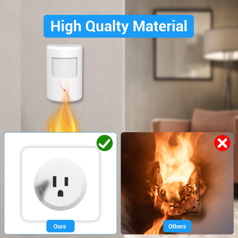SEHOMY Motion Sensor Switch with Outlet for Bathroom Kitchen, Control Bedroom lamp, exhaus, Range Hood, PIR Infrared Indoor Motion Activated Sensor Plug for air Conditioner, No Pair Required 1