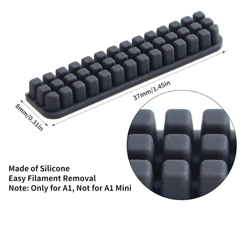 Compatible with Bambu Lab A1 3Pcs Nozzle Silicone Brush, Cleaning Filament Buildup PLA PETG TPU ABS, Not Compatible with A1 Mini