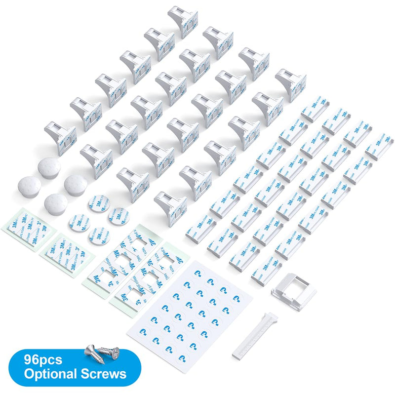 Upgraded Magnetic Cabinet Locks(24locks+4keys) Baby Proofing Cabinet Locks with Fast Installing Tools 24locks+4keys