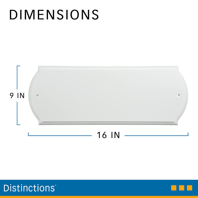 Hillman 848711 Paintable Address Plaque, White 6" x 16"