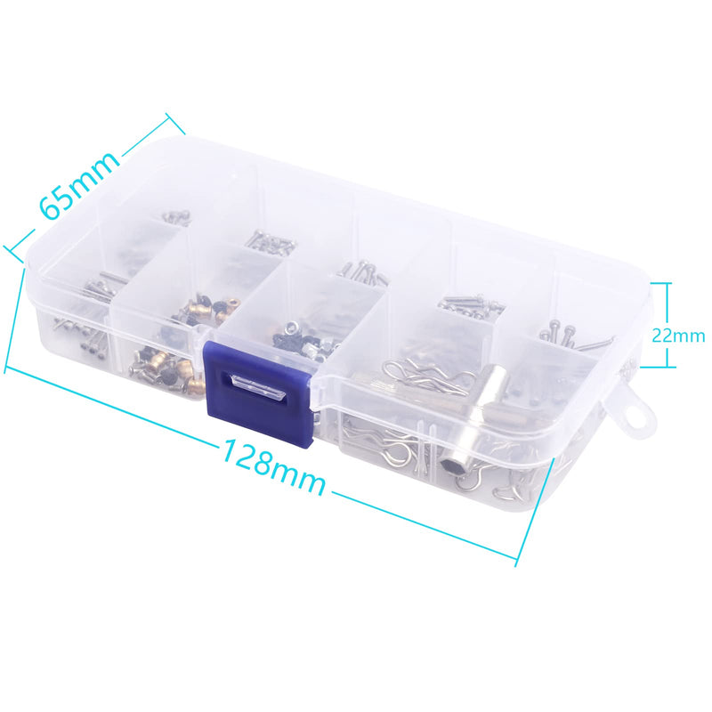 HobbyPark 280pcs SCX24 Screw Kit Screws Assortment Set Hardware Fasteners for Axial SCX24 Gladiator Chevrolet C10 Deadbolt B17 Betty Wrangler JLU CRC Bronco 1/24 Crawler