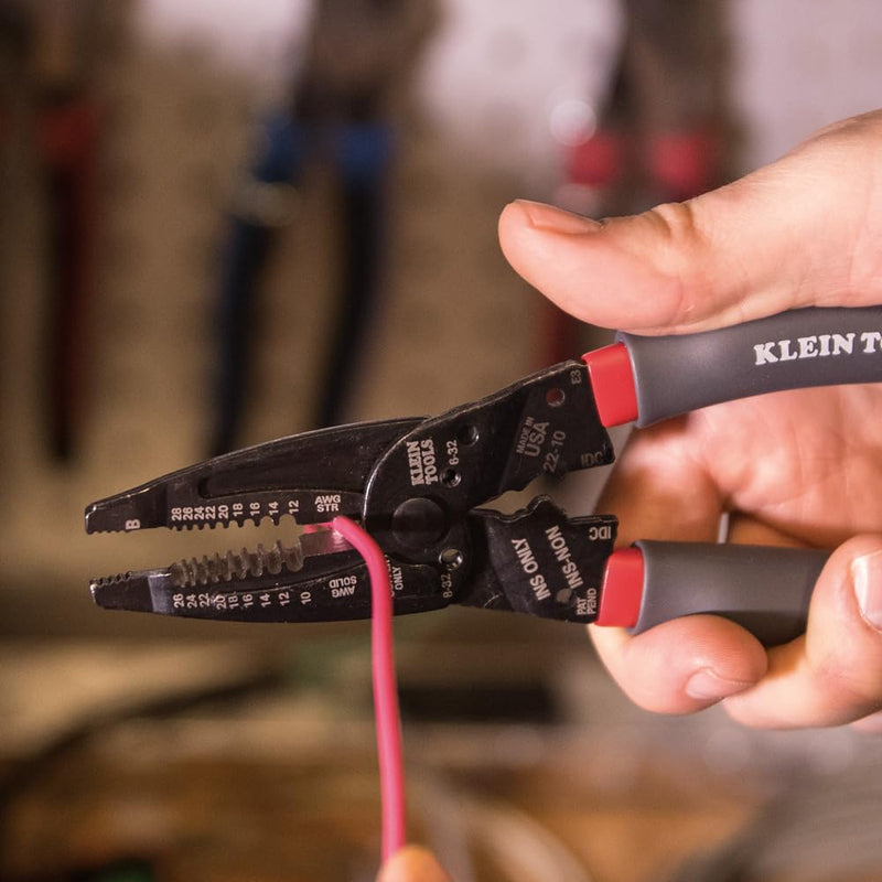 Klein Tools 1019 Klein Kurve Wire Stripper / Crimper / Cutter for B and IDC Connectors, Made in USA, Terminals, More Stripper/Crimper/Cutter