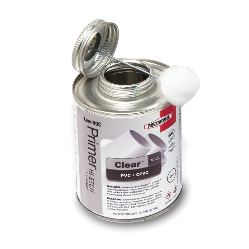 Rectorseal 55972 Pint Pr-2L Low Voc Hi-Etch Pvc And Cpvc Primer, 1 count (pack of 1) 1 Pint