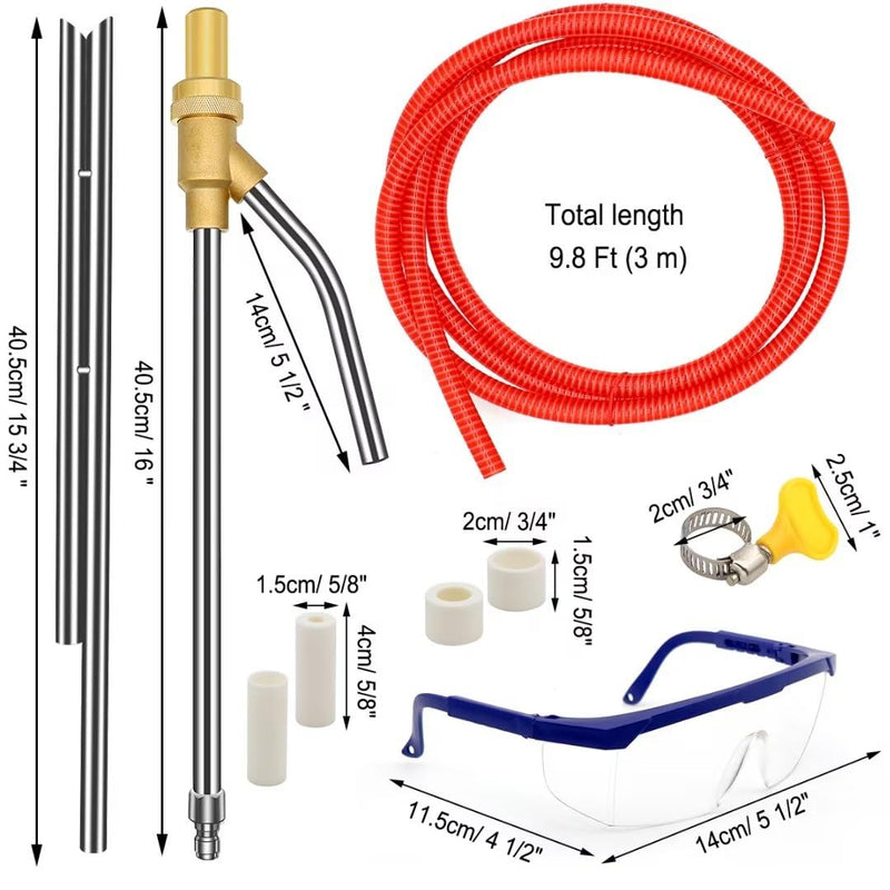 Pressure Washer Sandblasting Kit, 5000 PSI Wet Sandblaster Attachment, Power Washer Sandblasting with Replacement Ceramics Nozzle, 1/4 Inch Quick Disconnect Sandblasting Kit