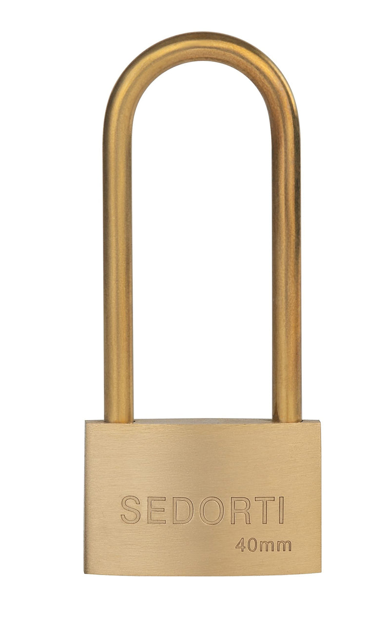 Weather Proof Lock, Keyed Alike Solid Brass Padlocks with Long Brass Shackle, Light Duty, 1-1/2" Wide Body, Marine Padlock, Anti Rust Lock, 12 Pack 12 Pcs Keyed Alike