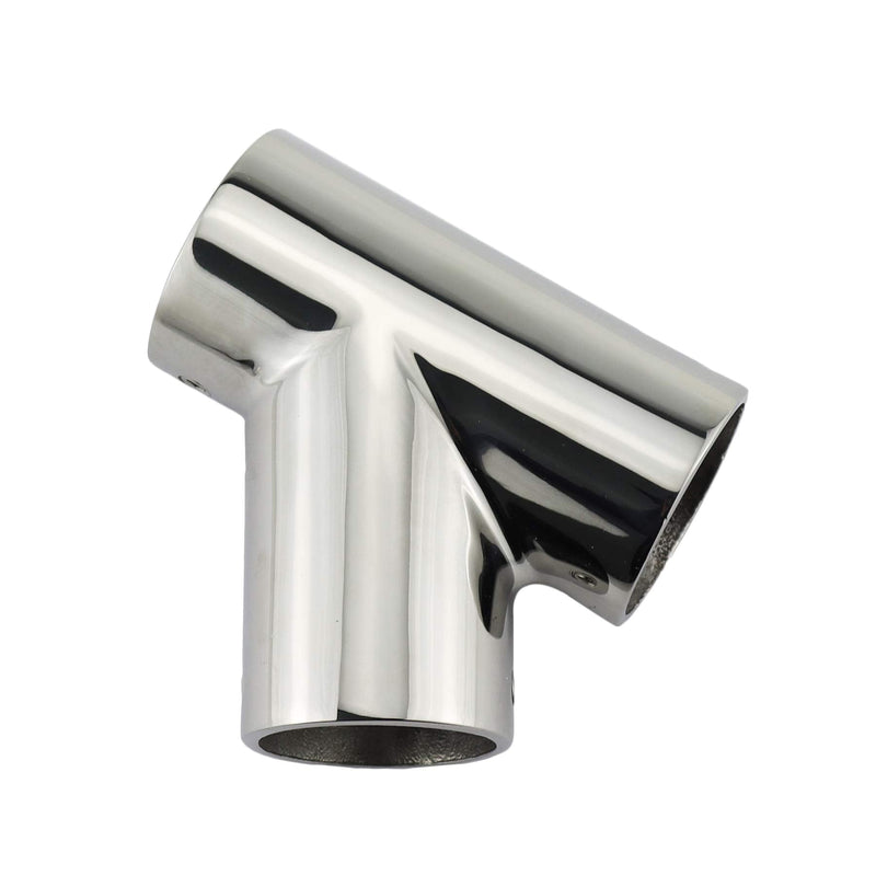 NRC&XRC Marine Grade 316 Stainless Steel Polished Hand Rail Fitting- 60 Degree T/Tee for 1-1/4" Tube（1PC）