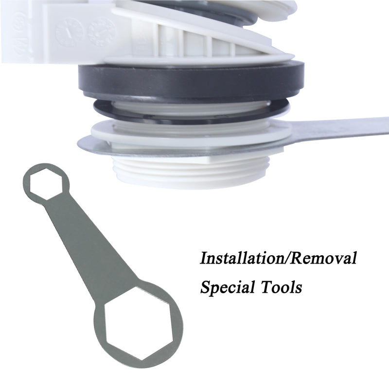 2" Toilet Flush Valve Replacement Kit Compatible with American Standard Flair Series Toilets Two Piece Replace Part 738356-0070A Toilet Drain Valves with Flapper, Include Install Hardware