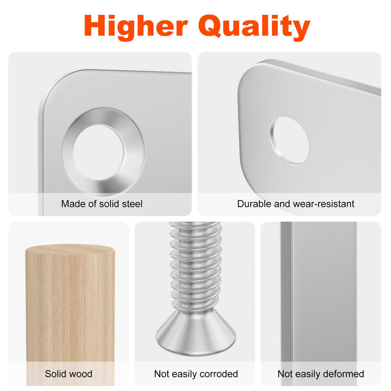 Oversized Deadbolt Strike Plate 1.125" x 2.75" - Adjustable Strike Plate for Exterior Doors Fix Dead Bolt Misalignment/Sticking Large Hole Strike Plate with 12 Screws and 3 Wood Dowel Strips (3 Pack)