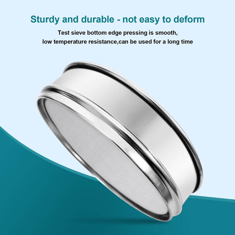 304 Stainless Steel Mesh Lab Sieve, 200 Mesh (0.075mm) Aperture Test Sieve, 7.9Inch(20cm) Diameter Economy Standard Analysis Sample Test Sieves for Industrial Laboratory Homes 200mesh(Ф7.9in/20cm)