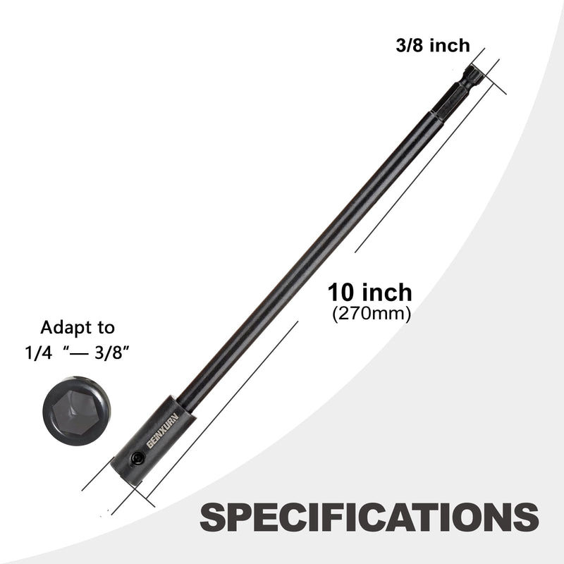 Tools Hole Saw Extension Chuck, 10-Inch x 3/8-Inch Hex Shank Reducing Locking Impact Extension GEC010HS