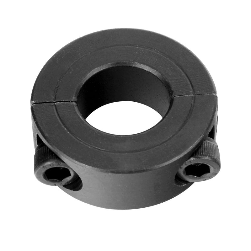 (4-Pack) SINOAXISSPACE Shaft Collar 5/16" Bore, 1045 Steel Double Split Clamp-On Shaft Collars Style, 11/16" OD, 5/16" Thickness, with M4 Set Screws 5/16" Bore Size 4