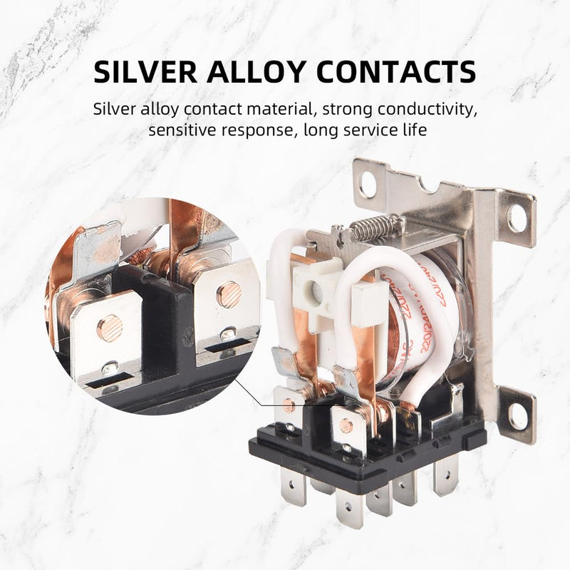 JQX-12F-2Z AC 220V Coil 30A 2NO 2NC DPDT 8 Pin General Purpose High Power Relay…