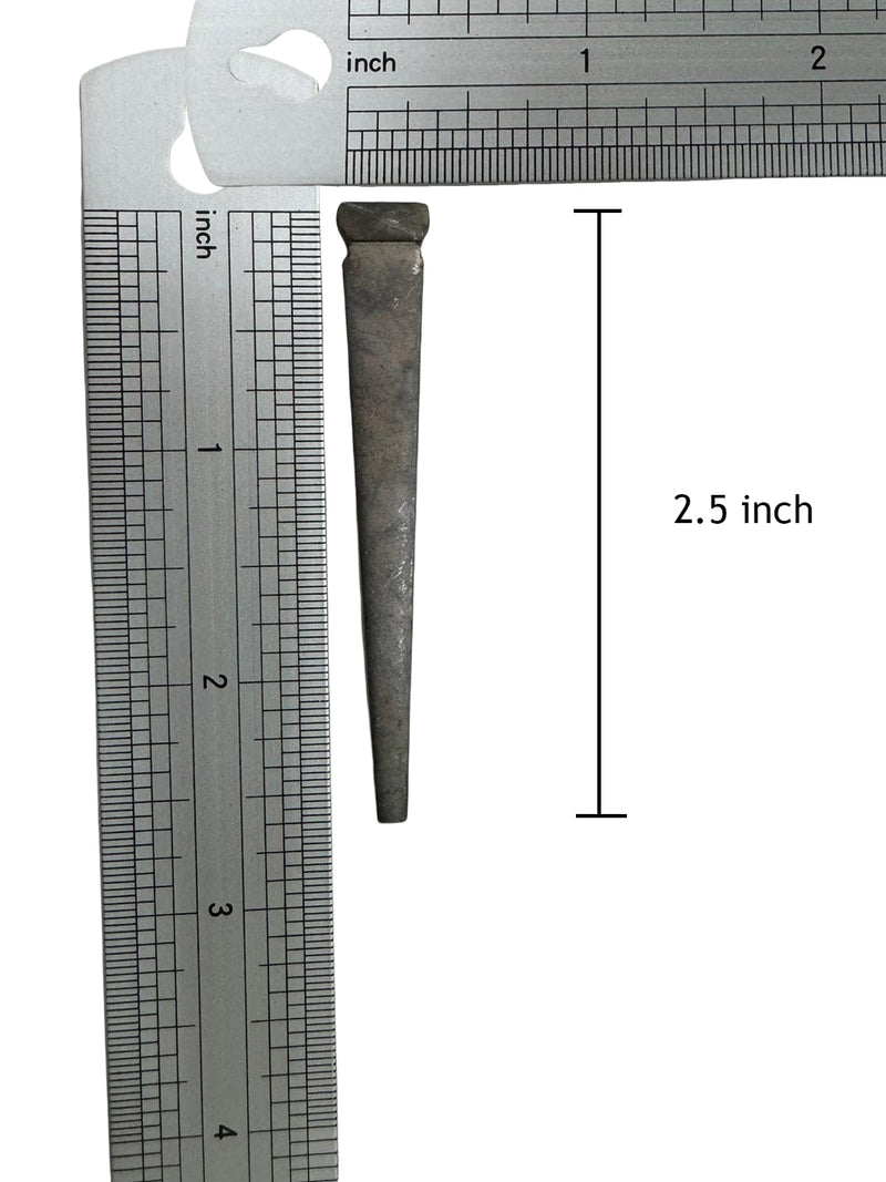 13-477 2.5in. - 8d Metalic Cut Masonry Nails with 1/4in. Flat Head Style - 1LB 1 Pounds