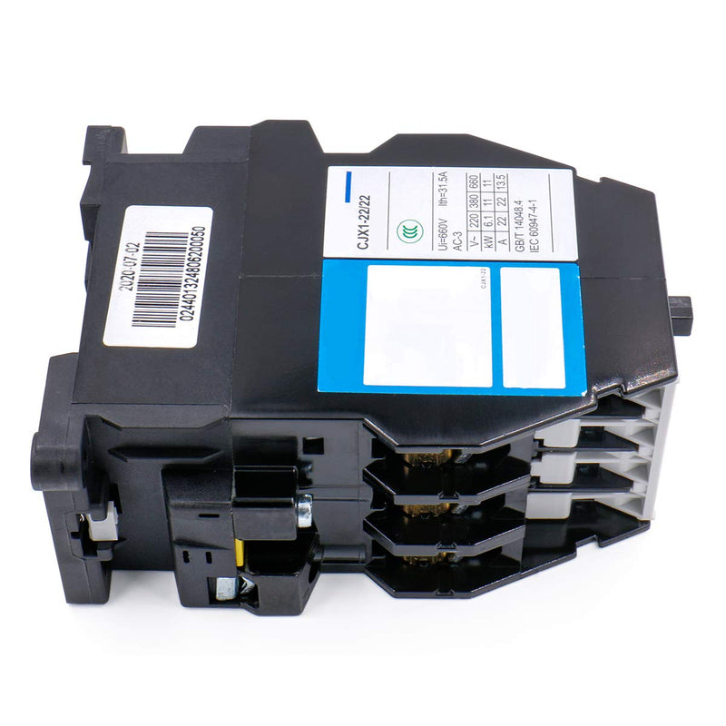 Baomain AC Contactor CJX1-22/22 110V 50Hz 2NO 2NC Motor Power Contactor 35mm DIN Rail Mount