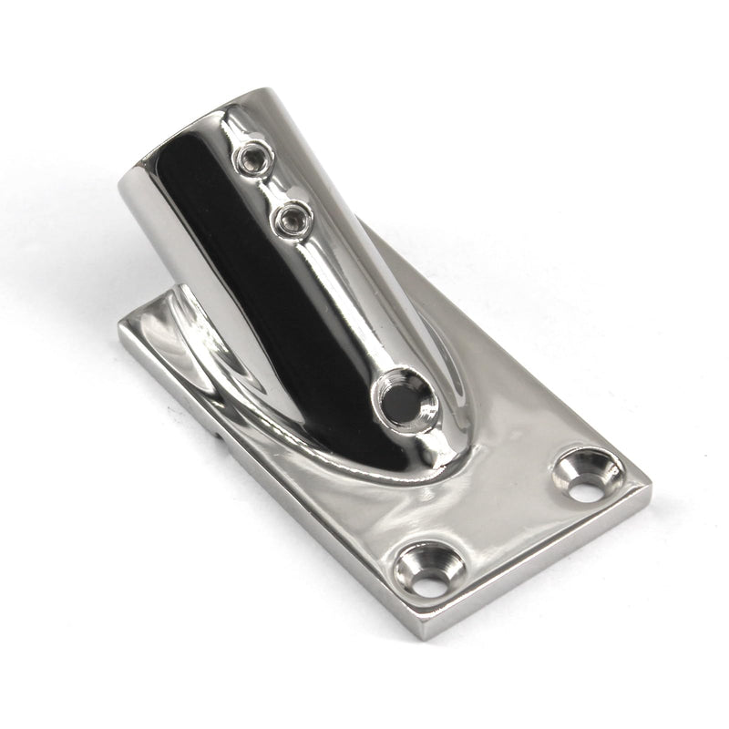 1 Inch 30 Degree Boat Hand Rail Fitting Heavy Duty 316 stainless steel Marine grade rod Round Base With Screws And Wrench For Awning, Sailboat, Yacht (2 Pieces) 1 inch