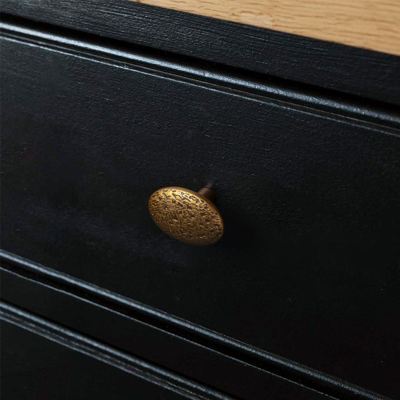 Goo-Ki 6 Pack Zinc Alloy Drawer Knobs-Big Oval Antique Brass Cabinet Knob 12