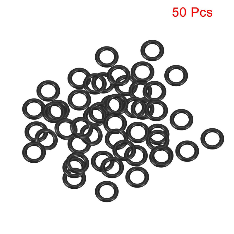 uxcell O-Rings Nitrile Rubber, 3mm Inner Diameter, 5mm OD, 1mm Width, Round Seal Gasket(Pack of 50) 3mmx5mmx1mm