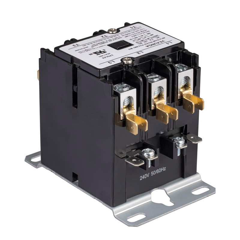 3 Pole 40 Amp 240 VAC Coil AC contactor 3P 40A 240V 50/60Hz AC Motor Contactor Replacement for Air Conditioner Compressor Condenser Unit Contactors