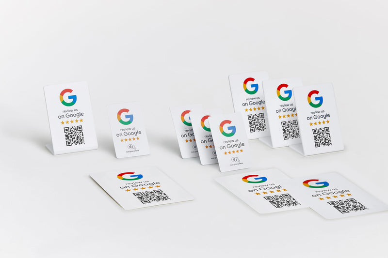 Google Review Card - NFC and QR Code, Easy Setup, for All Businesses (3-Pack) 3