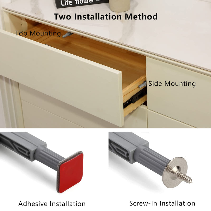 Push to Open Door Latch, 10 Pack Magnetic Push Latches, Adhesive Heavy Duty Touch Latch Hardware for Push to Open, Magnetic Door Catch for Cabinet Drawer Wardrobe Kitchen Door Single Push Catch