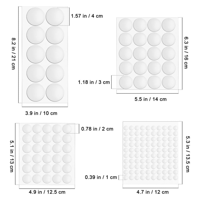 Double Sided Sticky Dot Stickers Removable Round Clear Tack No Trace Sticky Waterproof Small Stickers 204Pcs