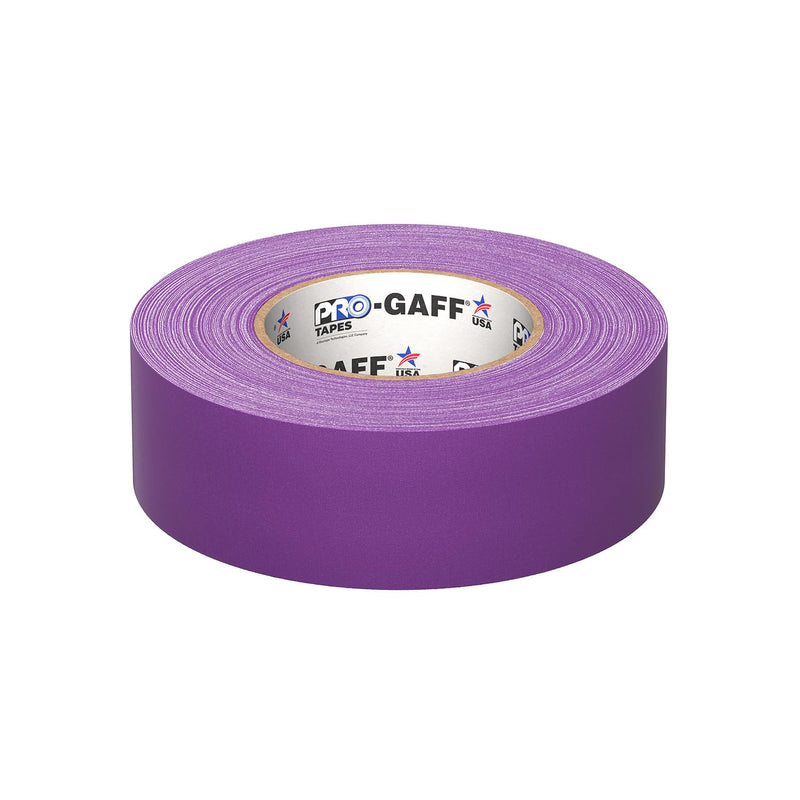 ProTapes Pro Gaff Premium Matte Cloth Gaffer's Tape With Rubber Adhesive, 11 mils Thick, 55 yds Length, 2" Width, Purple (Pack of 1)