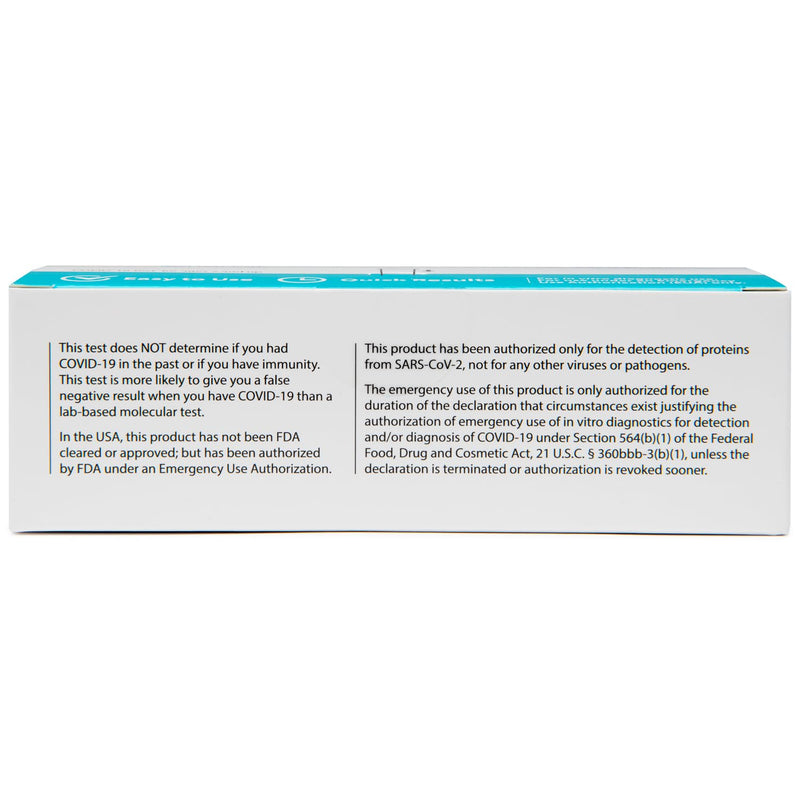 COVID-19 Antigen Home Test kit, 1 Pack, 2 Tests Total. FDA EUA Authorized OTC at-Home Self-Test, Non-invasive Nasal Swab, Easy to Use and No Discomfort, Results in 15 Minutes 1 Count (Pack of 2)