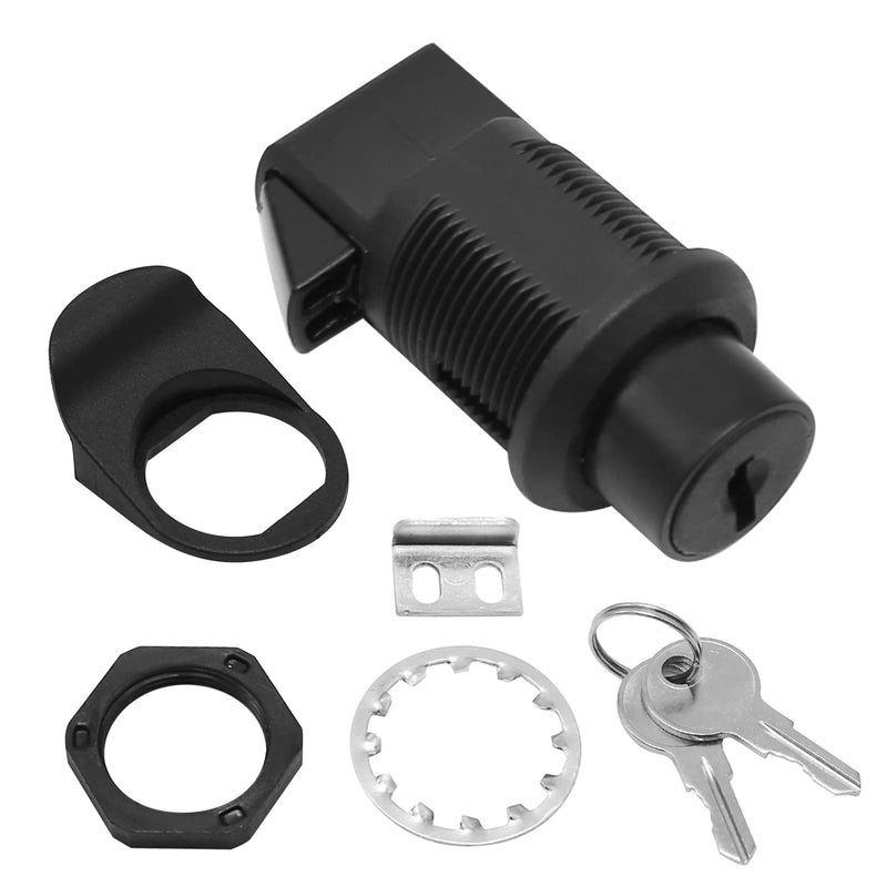 Push Button Latch Replacement for Southco 93-303, Push Button Lock Glove Box Latch for Marine Radio Box Truck Tool Box Golf Cart Boat Motorcycle Glovebox Push Lock (1, Black) 1