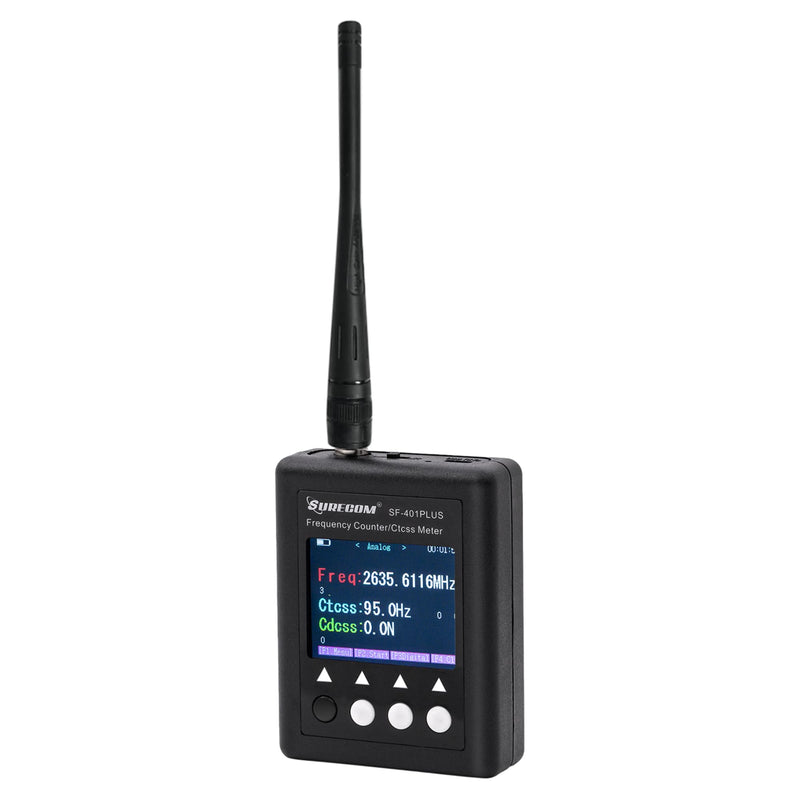 Mcbazel Surecom SF401 Plus 27Mhz-3000Mhz Radio Portable Frequency Counter Meter with CTCCSS DCS Decoder