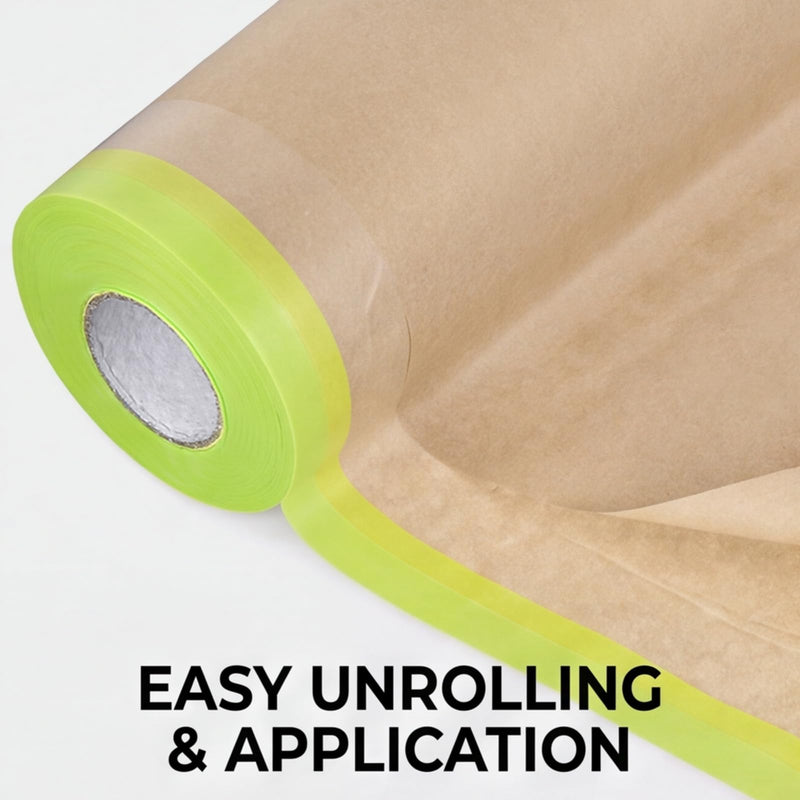 Masking Paper Tape, Mixed Size Pre-Taped Masking Paper 6Pcs