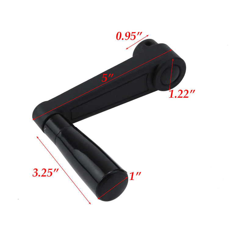 5-Inch Length Nylon Crank Handle Foldable Swivel Rocker Handle for Industrial Machine Tools or Other Equipments (Hole Diameter 12mm) 12mm Hole