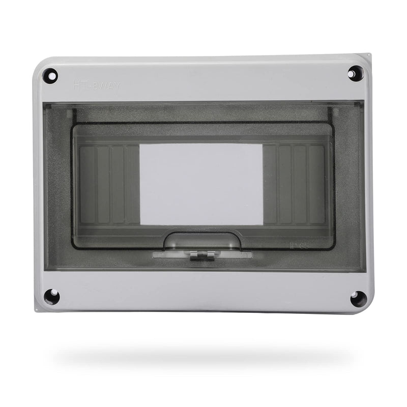 8 Way Circuit Breaker MCB Distribution Protection Box with DIN Rail, IP65 Waterproof,for Indoor and Outdoor 8Way | 200x155x92 MM HT