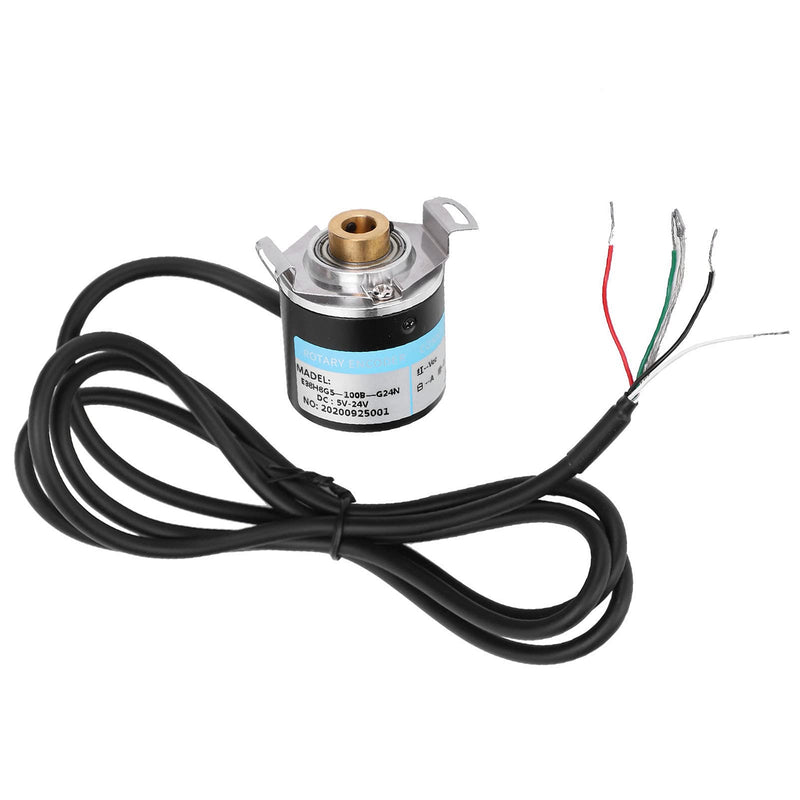 Fafeicy AB 2-Phase Encoder, DC 5-24V Hollow Shaft Encoder AB 2 Phase Quadrature Encoder 6-8mm for Office Automation and Engineering Fields(100B), Encoder
