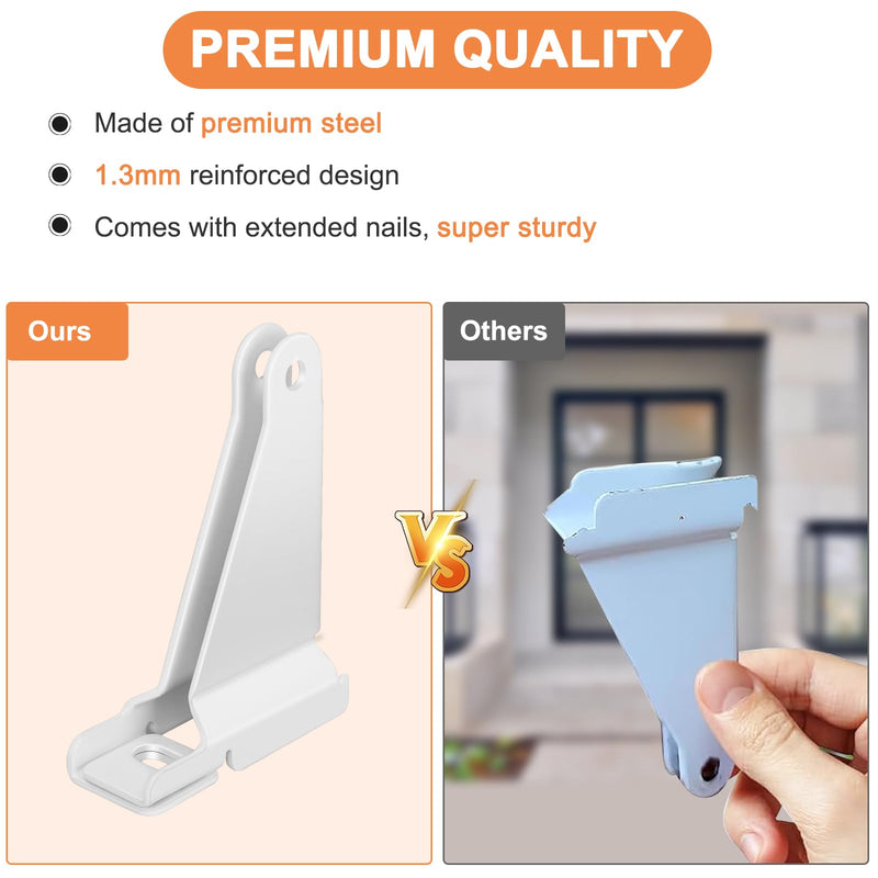 Storm Door Closer Bracket, Reinforced Repair Jamb Bracket Compatible with Andersen Emco, Larson, Pella, 40201 Door Repair Kit, Protecting Doors from Damage from Strong Winds (White) White