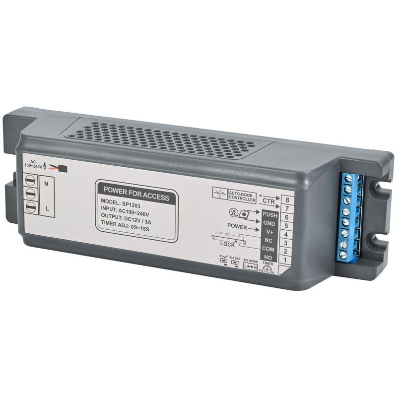 Smart Power Supply Controller, AC 110-240V to DC 12V 3A Adapter, Tuya App Control & 433MHz Remote Compatible, for Access Control Systems and Smart Home Devices (SP1203（12V/3A）) SP1203（12V/3A）