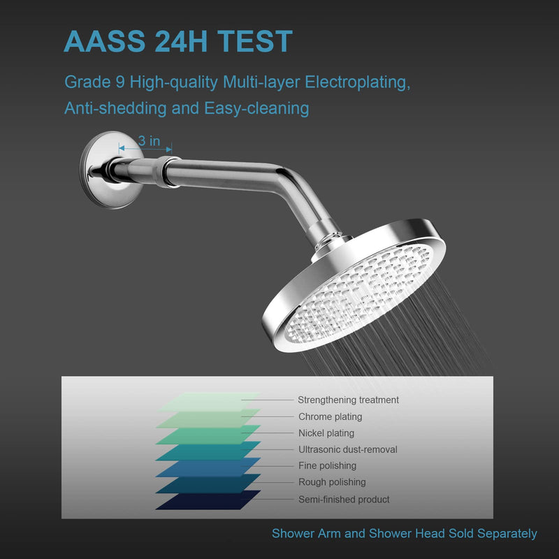 OFFO Shower Head Extension Arm, Shower Arm Extension Shower Head Extender Made of 304 Stainless Steel Shower Pipe Extension, Chrome 3 Inches 3 Inch