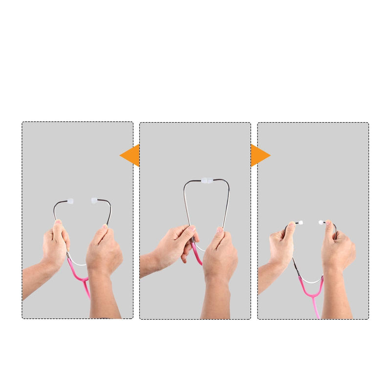 MorTime Dual Head Stethoscope, Real Working Stethoscope for Kids Cosplay, Educational Equipment, Pink (1 pc)