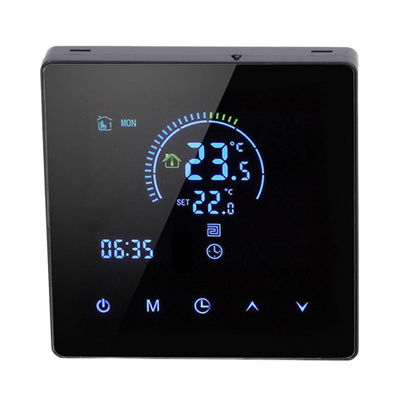 Programmable Smart Thermostat, Touchscreen LCD Display with Accurate Temperature Control for Home Office Shopping Malls AC 90V-240V 4500W Regular Version Black